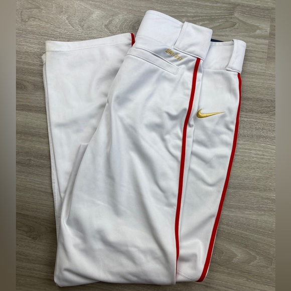 Nike Pants Mens Nike Dri Fit Baseball Pants Gold Embroidered Swoosh